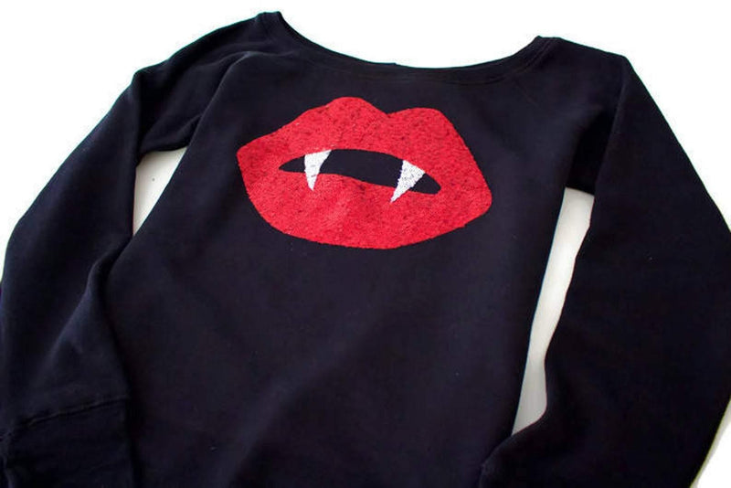 Vampire Lip Sweatshirt - Shop Love and Bambii