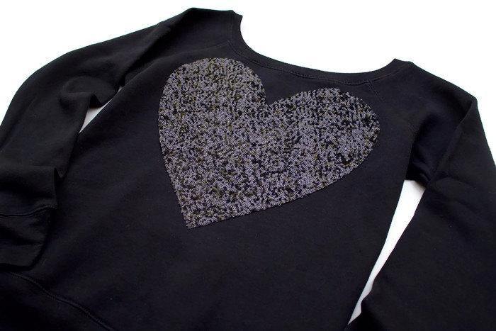 Black Heart Sweatshirt - Shop Love and Bambii