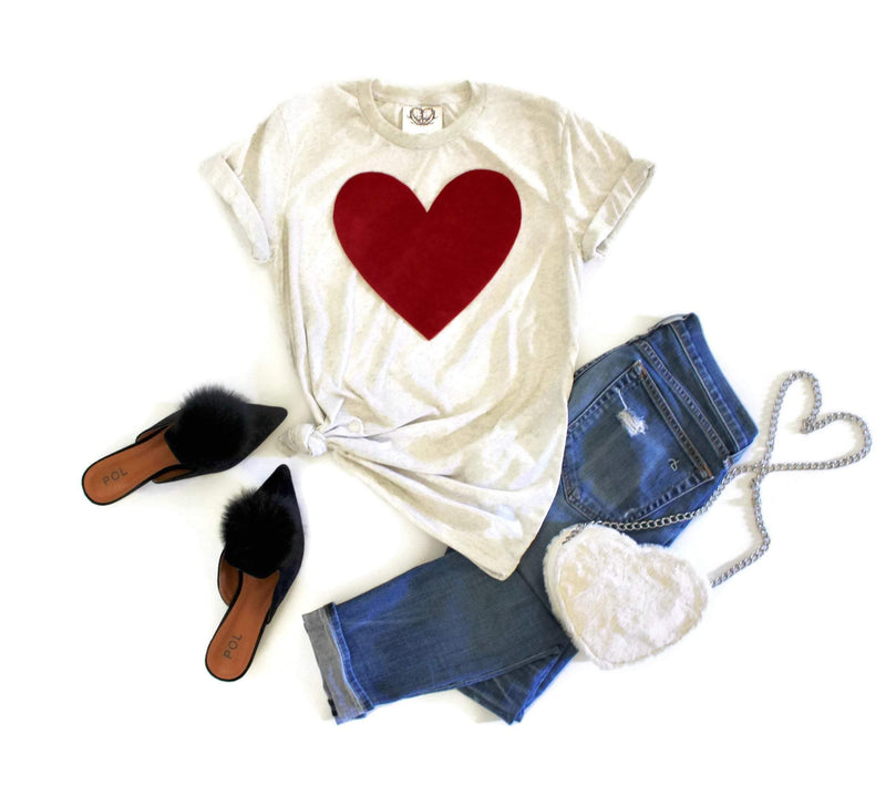 Velvet Heart Tee Shirt - Shop Love and Bambii