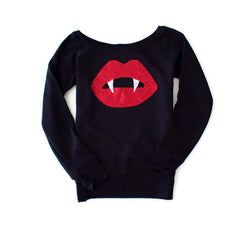 Vampire Lip Sweatshirt - Shop Love and Bambii