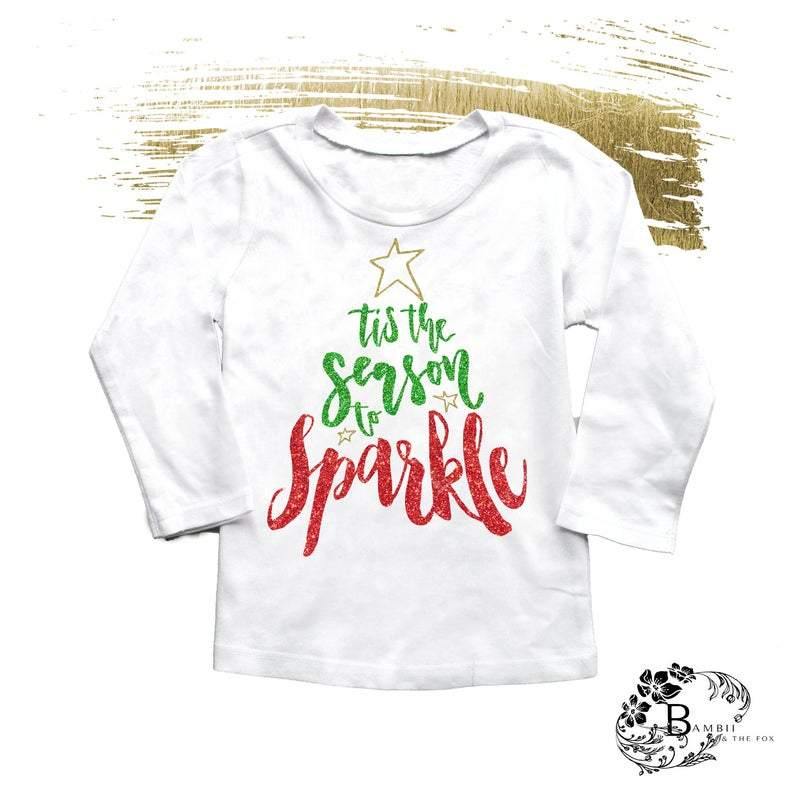 'Tis the Season to Sparkle Kids Tee - Shop Love and Bambii
