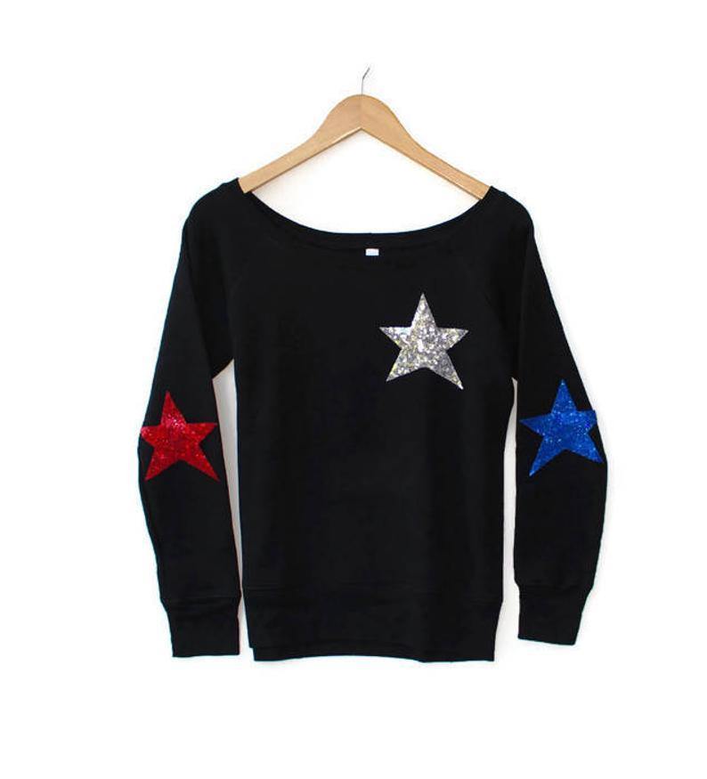 Patriotic Triple Star Sweatshirt - Shop Love and Bambii