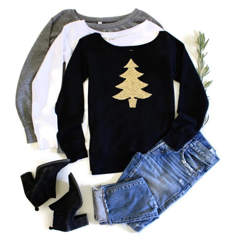 Christmas Tree Sweatshirt - Shop Love and Bambii