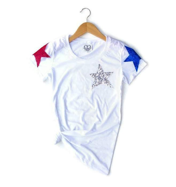 Shoulder Star Tee Shirt - Shop Love and Bambii