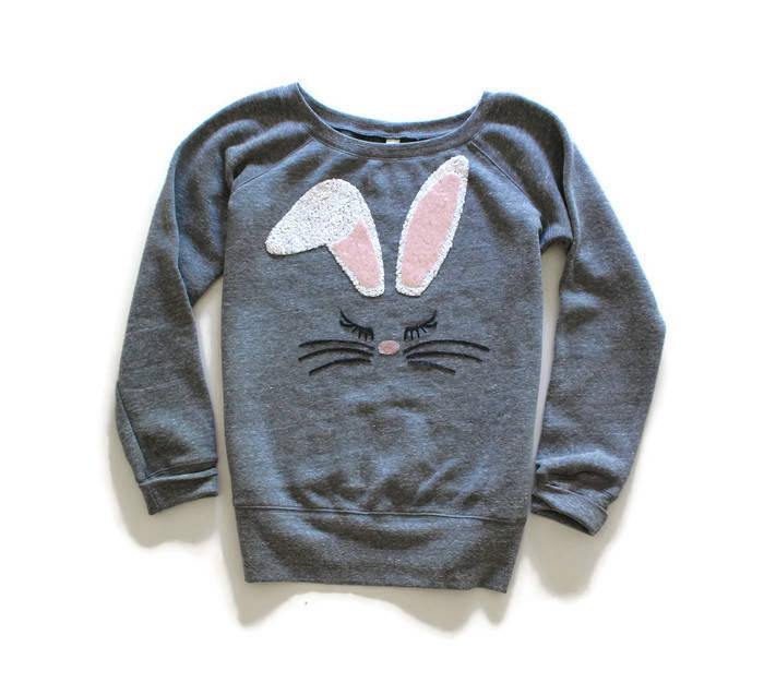 Bunny Face Sweatshirt - Shop Love and Bambii