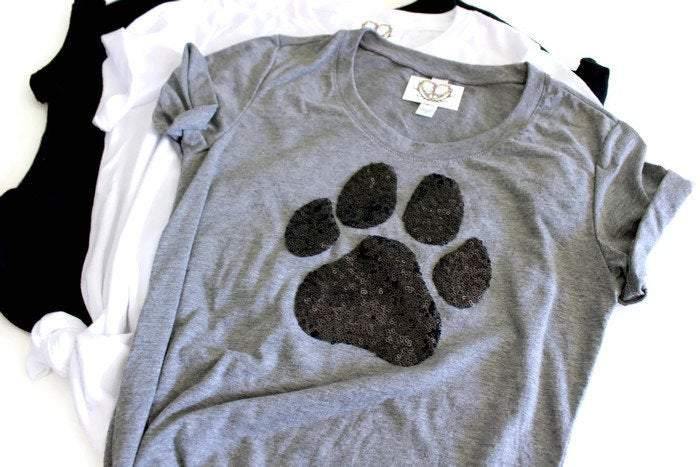 Dog Paw Tee Shirt - Shop Love and Bambii