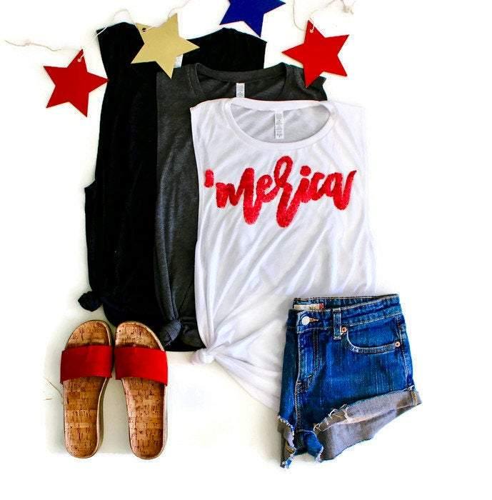 Merica Muscle Tank - Shop Love and Bambii