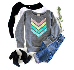 Pastel Chevron Sweatshirt - Shop Love and Bambii