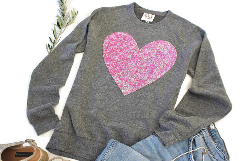 Large Heart Sweatshirt - Shop Love and Bambii