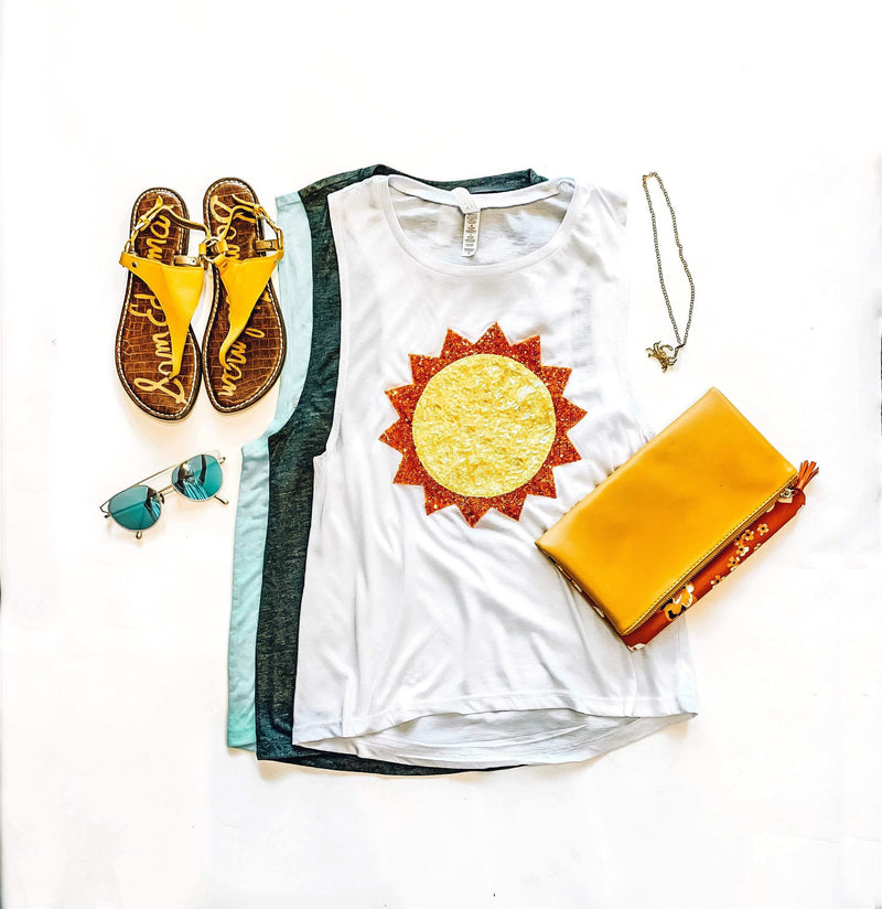 Pre-made Sale Sunshine Muscle Tank - S - Shop Love and Bambii